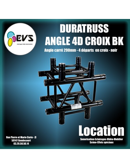 DURATRUSS - ANGLE 4D CROIX BLACK