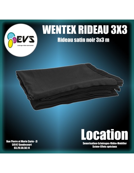 WENTEX - RIDEAU NOIR 3X3M