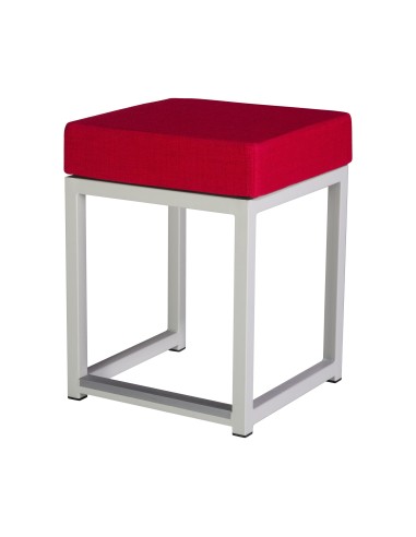 KUBO CUBE - TABOURET BAS BLANC
