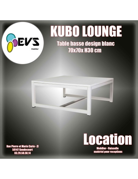 KUBO LOUNGE - TABLE BASSE DESIGN BLANCHE