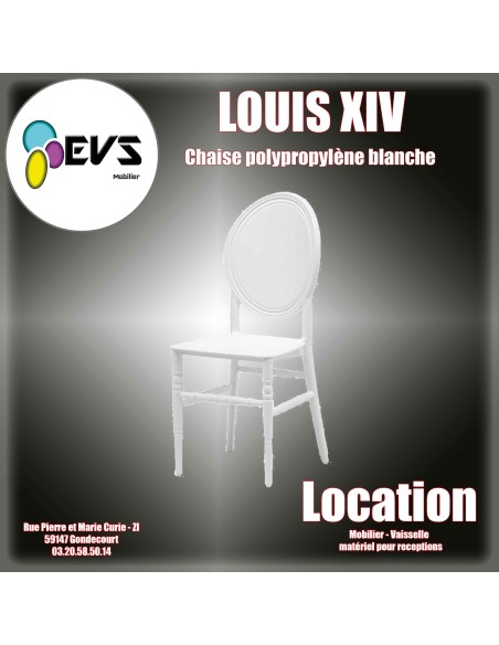 LOUIS XIV - CHAISE POLYPROPYLENE BLANCHE