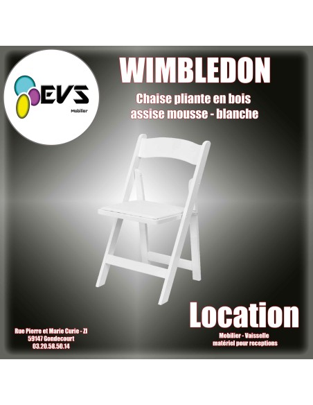 CHAISE WIMBLEDON BLANCHE
