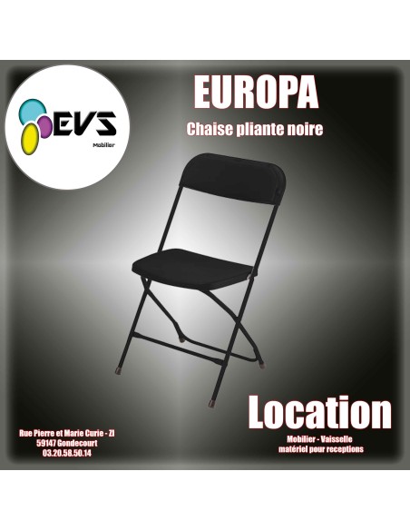 CHAISE PLIANTE NOIRE