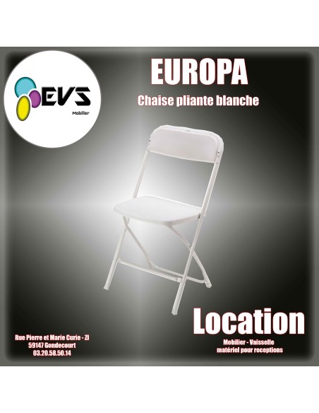 CHAISE PLIANTE BLANCHE