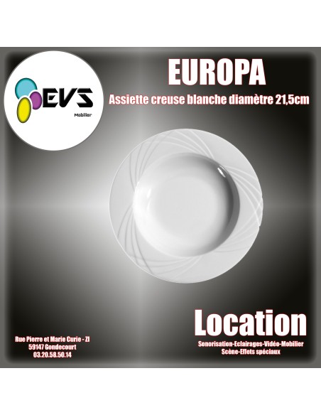 EUROPA - ASSIETTE CREUSE  21.5CM
