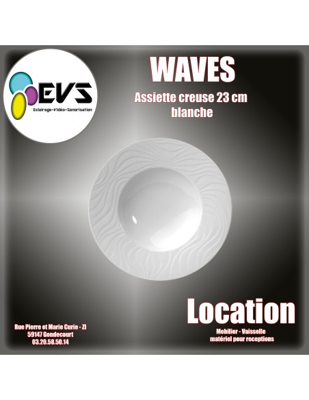 WAVES - ASSIETTE CREUSE 23CM