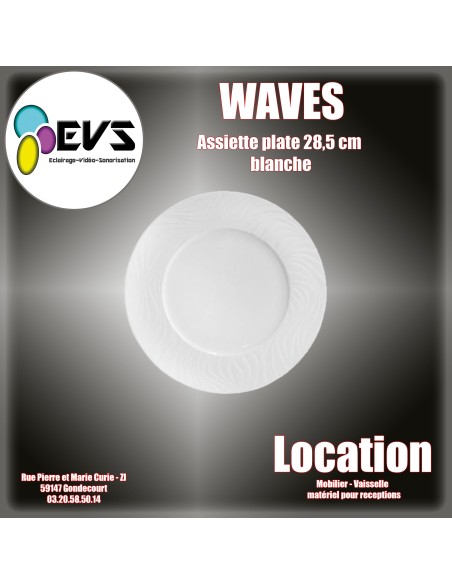 WAVES - ASSIETTE PLATE  28,5CM