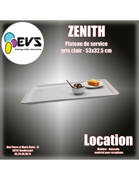 ZENITH - PLATEAU DE SERVICE GRIS CLAIR