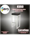 KUBO SMART BAR - TABOURET HAUT BLANC