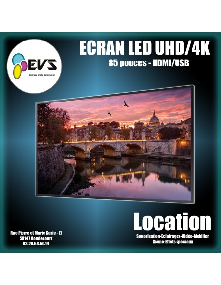 ECRAN LED 85" UHD 4K